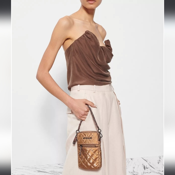 ♥️SOLD ♥️NWT Brand New, Micro Crosby Crossbody MZ Wallace. Tiger Eye Pearl. - Picture 2 of 6
